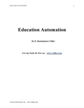 book Education Automation: Freeing the scholar to return to his studies