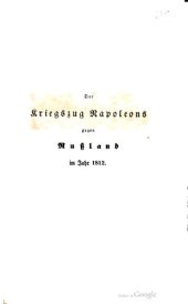 book Der Feldzug Napoleons gegen Rußland im Jahr 1812