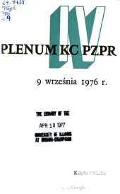 book IV Plenum KC PZPR 9 września 1976 r.