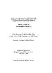 book Impact of Vespula Wasps on native insects and birds: second year research report 1989 (New Zealand)