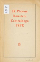 book IX Plenum Komitetu Centralnego PZPR