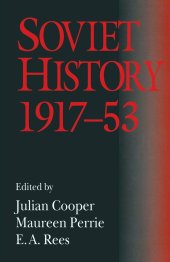 book Soviet History, 1917–53: Essays in Honour of R. W. Davies