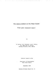 book The European Wasp Problem on the West Coast: First year research report 1988 (New Zealand)