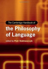 book The Cambridge Handbook of the Philosophy of Language