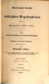 book Chronologische Übersicht der wichtigsten Begebenheiten aus den Kriegsjahren 1806-1815 / 1813-1815