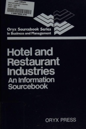 book Hotel and Restaurant Industries: An Information Sourcebook