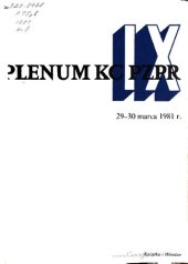 book IX Plenum KC PZPR 29—30 marca 1981 r.