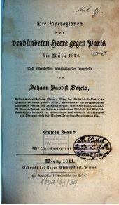 book Die Operationen der verbündeten Heere gegen Paris im März 1814