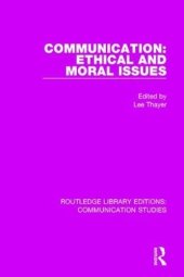 book Communication: Ethical and Moral Issues