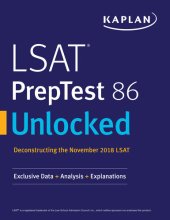 book LSAT PrepTest 86 Unlocked: Exclusive Data + Analysis + Explanations