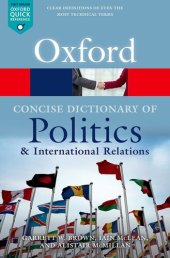 book The Concise Oxford Dictionary of Politics and International Relations