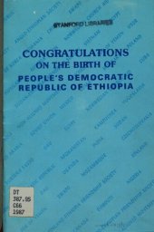 book Congratulations on the birth of People’s Democratic Republic of Ethiopia