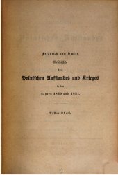 book Geschichte des polnischen Aufstandes und Krieges in den Jahren 1830 und 1831