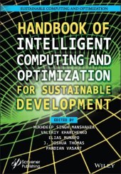 book Handbook of Intelligent Computing and Optimization for Sustainable Development