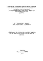 book Управление экологической безопасностью социально-экономического развития России: монография