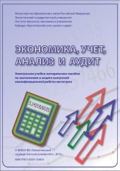 book Экономика, учет, анализ и аудит: электронное учебно-методическое пособие по выполнению и защите выпускной квалификационной работы магистров