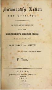 book Suwarows Leben und Heerzüge; im Zusammenhange mit der Geschichte seiner Zeit