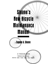 book Sloane's New Bicycle Maintenance Manual