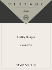 book Reality Hunger: A Manifesto