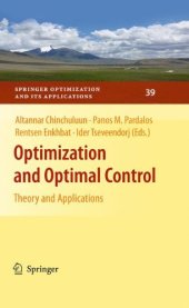 book Optimization and Optimal Control: Theory and Applications 