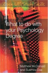 book What to do with your psychology degree 