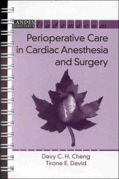 book Perioperative Care in Cardiac Anesthesia and Surgery 