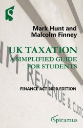 book UK Taxation: A Simplified Guide for Students: Finance Act 2020 Edition