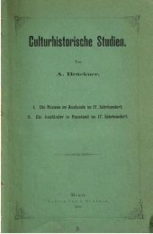 book Culturhistorische Studien