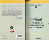 book Husserl e a via redutiva da pergunta-recorrente que parte da Lebenswelt