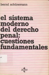 book EL SISTEMA MODERNO DEL DERECHO PENAL: CUESTIONES FUNDAMENTALES