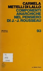 book Componenti anarchiche nel pensiero di J.-J. Rousseau