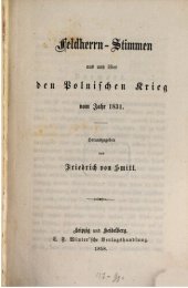 book Feldherren-Stimmen von und über den polnischen Krieg vom Jahr 1831