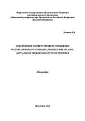 book Эффективное и ответственное управление региональными и муниципальными финансами: актуальные проблемы и пути их решения