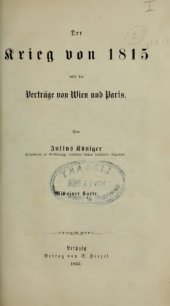 book Der Krieg von 1815 und die Verträge von Wien und Paris