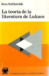 book La teoría de la literatura de Lukács