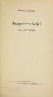 book Tragediens fødsel