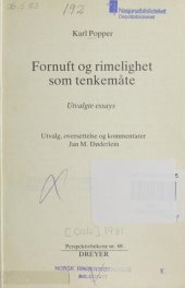 book Fornuft og rimelighet som tenkemåte : utvalgte essays