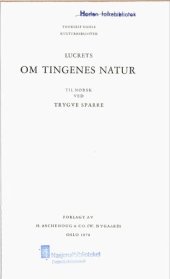 book Om tingenes natur