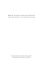 book Meir Aaron Goldschmidt and the Poetics of Jewish Fiction