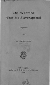 book Die Wahrheit über die Slavenapostel