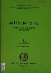 book Authenticité. L’Etat et le parti au Zaïre