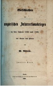 book Geschichte des ungarischen Insurrektionskrieges in den Jahren 1848 und 1849