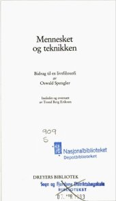 book Mennesket og teknikken : bidrag til en livsfilosofi