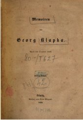 book Memoiren April bis Oktober 1849