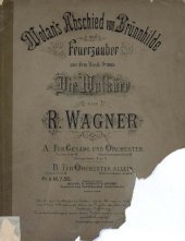 book Wotan's Abschied von Brunnhilde u. Feuerzauber aus dem Musik-Drama "Die Walkure" v. R. Wagner