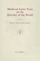 book Medieval Latin Texts on the Eternity of the World