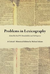 book Problems in Lexicography: A Critical/Historical Edition