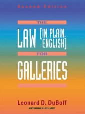 book The Law (in Plain English) for Galleries