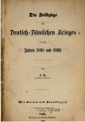 book Die Feldzüge des Deutsch-Dänischen Krieges in den Jahren 1848 und 1849