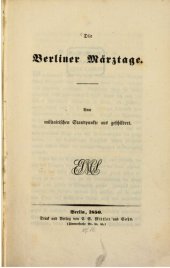 book Die Berliner Märztage ; vom militärischen Standpunkte aus betrachtet